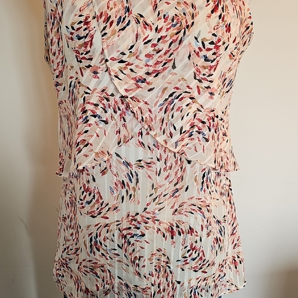 White House Black Market Multicolor Patterned Tank Top - Picture 3 of 6